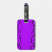 Zwart op Paars Bagagelabel "Elegance" (Achterkant verticaal)