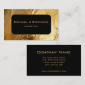 Zwart op vloeibaar goud visitekaartje (Voorkant / Achterkant)