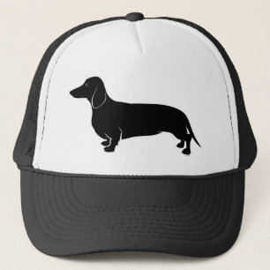 Zwart op White Dachsund Trucker Pet
