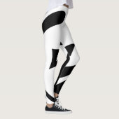 Zwart op White Elegant Leggings (Rechts)