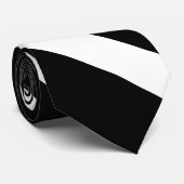 Zwart op White Striped Stropdas (Opgerold)