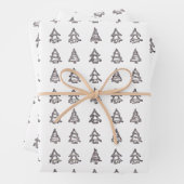 Zwart op wit boom inpakpapier (In situ)