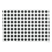 Zwart op Wit Groot Grootte Horizontale Polka Dots Kussensloop (Voorkant)
