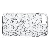 Zwart op wit handschilderd valpatroon Case-Mate iPhone case (Achterkant (Horizontaal))