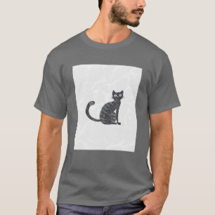 Zwart op wit kat pictogram Keukenet Lover O T-shirt