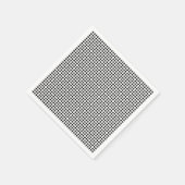 Zwart op wit kleine horizontale polka stippen papi servet (Hoek)