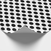 Zwart op Wit Medium Size Polka Dots Cadeaupapier (Hoek)