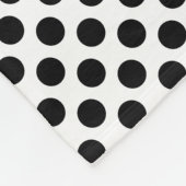 Zwart op Wit Medium Size Polka Dots Fleece Deken (Hoek)