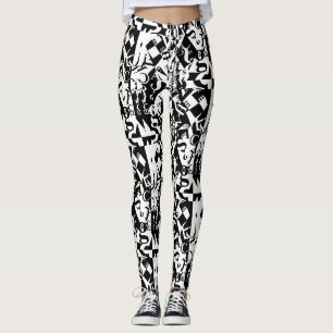 zwart op wit op zwarte leggings