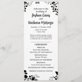 Zwart op wit plat programma