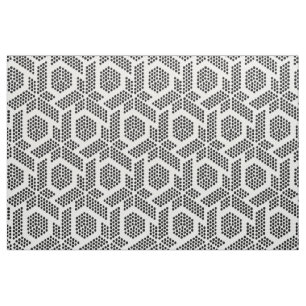 Zwart op wit stip geometrisch patroon stof