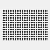 Zwart op Wit Verschillende Maten Horiz. Polka Dots Inpakpapier Vel (Voorkant 2)