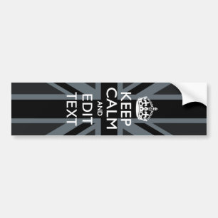 Zwart op zwarte kalm, speciaal voor de Unie ontwor Bumpersticker