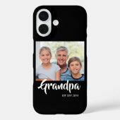 Zwart Opa Opgerichte Script Foto Case-Mate iPhone Case (Achterkant)