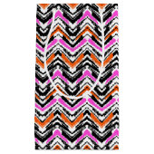Zwart, Oranje en roze hand getekend Chevron Patter Klein Cadeauzakje (Voorkant)