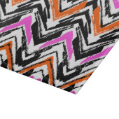 Zwart, Oranje en roze hand getekend Chevron Patter Snijplank (Hoek)