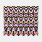 Zwart, Oranje en roze hand getekend pijlpatroon Fleece Deken (Voorkant (Horizontaal))