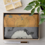  zwart-Oranje Halloween-papier Tissuepapier (Geschenk)