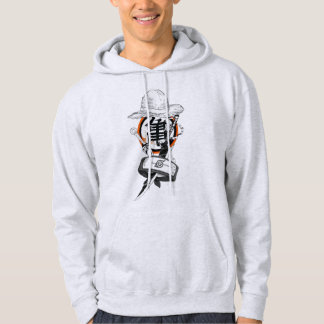 Zwart & Oranje Kanji Karakter Grafische Hoodie