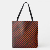 Zwart Oranje patroon Draagtas (Voorkant)