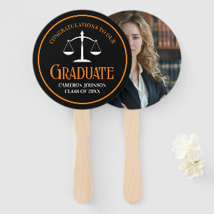 Zwart Oranje Recht School Custom Graduation Party Handwaaier