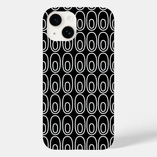 Zwart ovalen herhalen Case-Mate iPhone case (Achterkant)