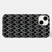 Zwart ovalen herhalen Case-Mate iPhone case (Achterkant (horizontaal))