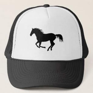 Zwart paard 1 trucker pet
