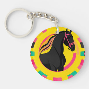 🖤 Zwart Paard Cadeau voor het Paardenleven 🖤 Sleutelhanger
