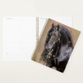 Zwart Paard Friese Paard - Kalender, Planner