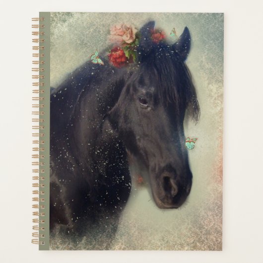 Zwart Paard Friese Paard - Kalender, Planner (Voorkant)