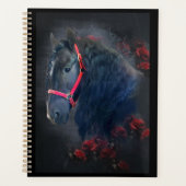 Zwart Paard Friese Paard - Kalender, Planner (Voorkant)