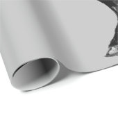 Zwart paard inpakpapier met aangepaste tekst (Rol Hoek)