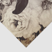 Zwart Paard Waterverf Decoupage Tissue Papier (Detail)