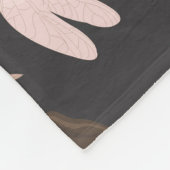 , zwart paardensilhouet fleece deken (Hoek)