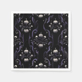 Zwart-Paars gotisch patroon #5 | Papier Napkin Servet (Voorkant)