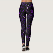 Zwart Paars Leggings (Achterkant)