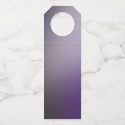 Zwart Paars ombre gradiënt vervagen Abstract desig Flessenhanger (Achterkant)