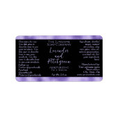 Zwart & Paarse Cosmetica Druppelflesetiket Etiket (Voorkant)