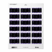 Zwart & Paarse Cosmetica Druppelflesetiket Etiket (Full Sheet)