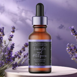 Zwart & Paarse Cosmetica Druppelflesetiket Etiket