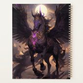 Zwart Paarse Eenhoorn Fantasy Art Planner (Achterkant)