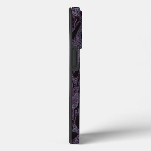Zwart & Paarse golving Case-Mate iPhone Case (Achterkant / Rechts)
