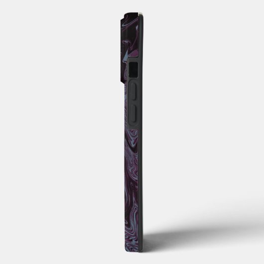 Zwart & Paarse golving Case-Mate iPhone Case (Achterkant / Links)