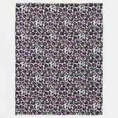 Zwart Paarse luipaard Fleece Deken (Voorkant)