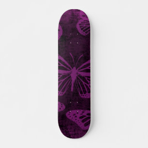 Zwart-Paarse monboogvlinderkunst Skateboard