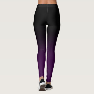 Zwart-Paarse ombre Legginings Leggings