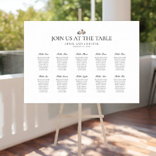 Zwart Palm Tafelindeling Grafiek Poster