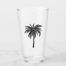Zwart Palm Tree glas Tumbler