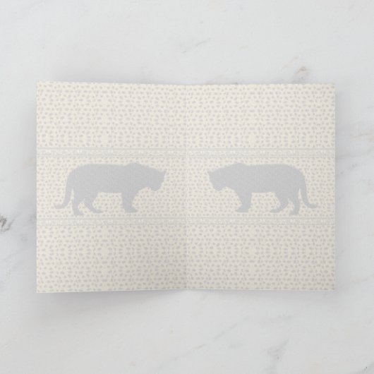 Zwart panter, luipaard groet/Kaart Kaart (Binnen)